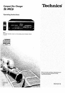 Manual Technics SL-MC6 CD Player