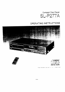 Manual Technics SL-P277A CD Player