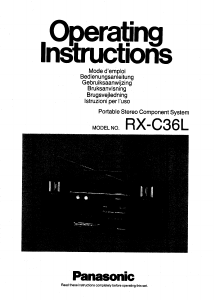 Manual Panasonic RX-C36 Stereo-set