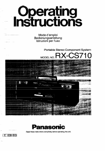 Manual Panasonic RX-CS710 Stereo-set