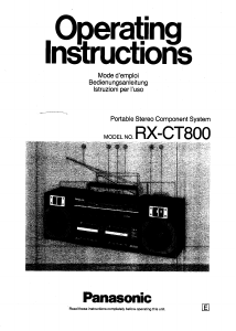 Manual Panasonic RX-CT800 Stereo-set