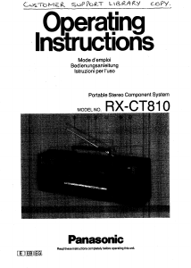Handleiding Panasonic RX-CT810 Stereoset