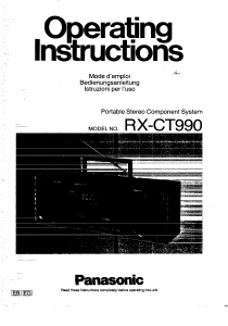 Manual Panasonic RX-CT990 Stereo-set