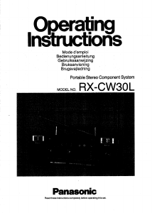 Manual Panasonic RX-CW30 Stereo-set