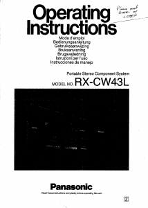 Manual Panasonic RX-CW43 Stereo-set