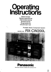 Manual Panasonic RX-CW200 Stereo-set