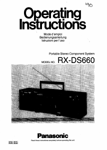 Manual Panasonic RX-DS660 Stereo-set