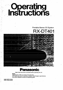 Manual Panasonic RX-DT401 Stereo-set