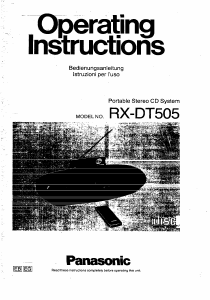 Manual Panasonic RX-DT505 Stereo-set