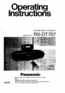 Handleiding Panasonic RX-DT707 Stereoset
