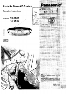 Handleiding Panasonic RX-ES22 Stereoset