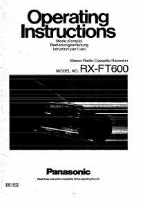 Handleiding Panasonic RX-FT600 Stereoset