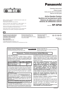 Mode d’emploi Panasonic RP-SP48 Haut-parleur