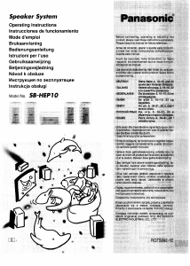Handleiding Panasonic SB-HEP10 Luidspreker