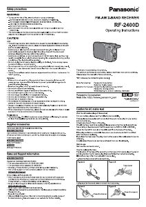 Manual Panasonic RF-2400DEB Radio