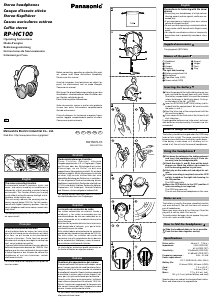 Manuale Panasonic RP-HC100 Cuffie