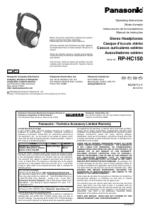 Mode d’emploi Panasonic RP-HC150 Casque