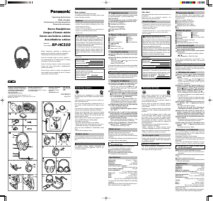 Mode d’emploi Panasonic RP-HC250 Casque