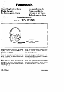Manual Panasonic RP-HT950 Headphone