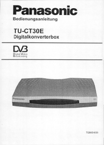 Bedienungsanleitung Panasonic TU-CT30E Digital-receiver