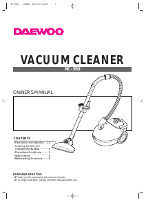 Manual Daewoo RC350 Vacuum Cleaner