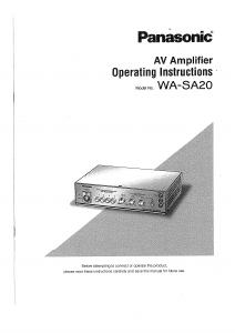 Manual Panasonic WA-SA20NH Amplifier