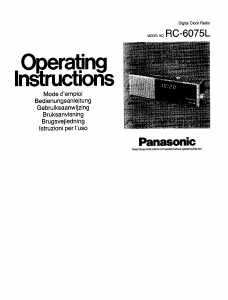 Handleiding Panasonic RC-6075 Wekkerradio