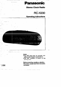 Handleiding Panasonic RC-X230 Wekkerradio