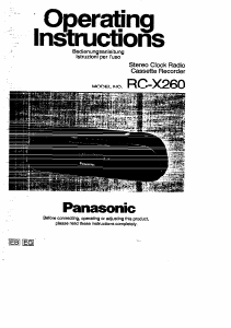Manual Panasonic RC-X260 Alarm Clock Radio