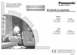 Priročnik Panasonic CS-PW12DKE Klimatska naprava