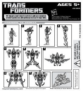 Manuale Hasbro 26380 Transformers Activision Starscream