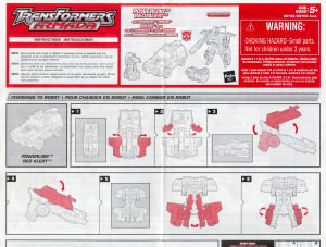 Наръчник Hasbro 80789 Transformers Armada Powerlinx Red Alert