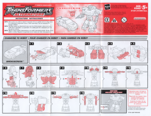 사용 설명서 Hasbro 81301 Transformers Alternators Smokescreen