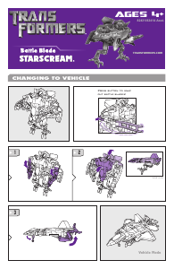 Hướng dẫn sử dụng Hasbro 82431 Transformers Battle Blade Starscream