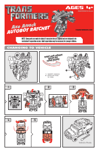 Használati útmutató Hasbro 82435 Transformers Axe Attack Autobot Ratchet