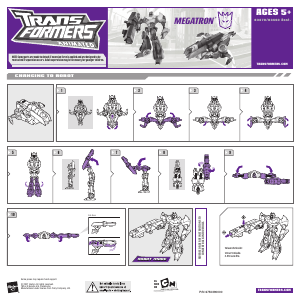 Hướng dẫn sử dụng Hasbro 83470 Transformers Animated Megatron