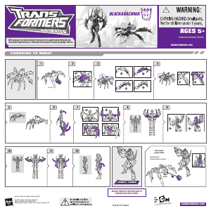 Hướng dẫn sử dụng Hasbro 83623 Transformers Animated Blackarachnia