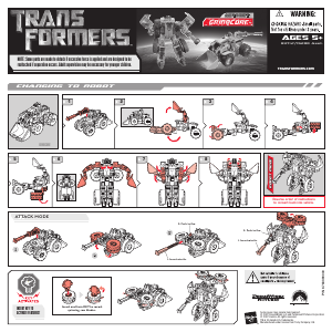 Kullanım kılavuzu Hasbro 83747 Transformers Autobot Grindcore