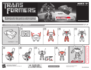 Kasutusjuhend Hasbro 83761 Transformers Autobot Farsight T-20