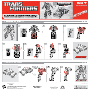 说明书 Hasbro98469 Transformers Activators Optimus Prime