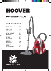 Käyttöohje Hoover TRTFS7186011 Freespace Pölynimuri