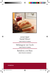 Manual de uso KitchenAid KSM7586PCA Pro Line Batidora de pie