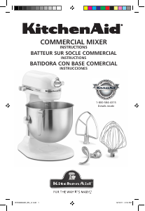 Manual de uso KitchenAid KSM7990WH Batidora de pie