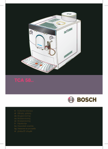 كتيب ماكينة عمل قهوة إسبريسو TCA5802 بوش