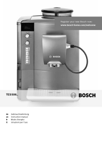 Manual Bosch TES50658DE Espresso Machine