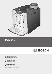 Manual Bosch TCA54F9 Espresso Machine