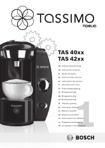 Manual de uso Bosch TAS4014 Tassimo Fidelia Máquina de café