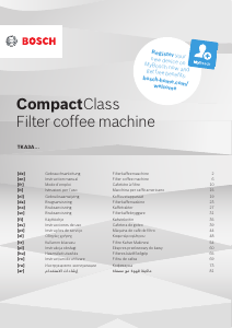Kullanım kılavuzu Bosch TKA3A011 CompactClass Kahve makinesi