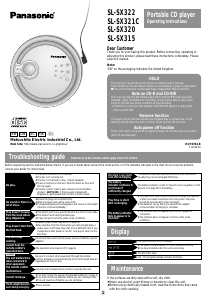 Manual Panasonic SL-SX322EB Discman