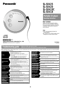 Manual Panasonic SL-SX425EB Discman